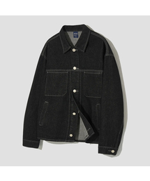 AGOD（エージーオーディー）の「ストーンウォッシュクロップデニムジャケット[ブラック]（デニムジャケット）」