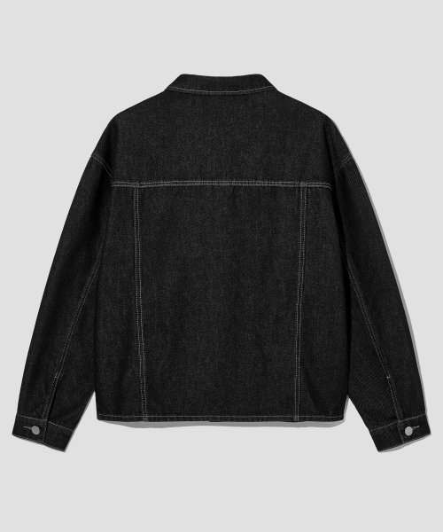 AGOD（エージーオーディー）の「ストーンウォッシュクロップデニムジャケット[ブラック]（デニムジャケット・レディース・ブラック・MEDIUM/LARGE/X-LARGE）」の5枚目の写真