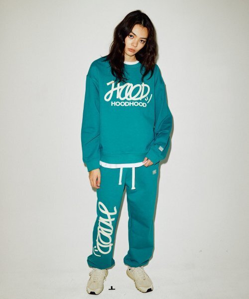 HOODHOOD(フッドフッド)の「シグニチャーロゴ スウェット ターコイズ(スウェット・レディース・その他・MEDIUM/LARGE/X-LARGE)」の4枚目の写真