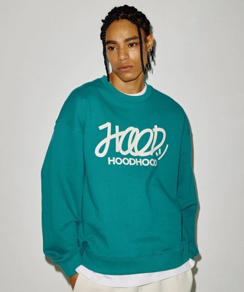 HOODHOOD(フッドフッド)の「シグニチャーロゴ スウェット ターコイズ(スウェット・レディース・その他・MEDIUM/LARGE/X-LARGE)」の5枚目の写真