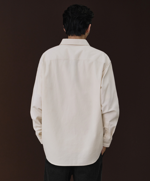MUSINSA STANDARD（ムシンサスタンダード）の「リラックスド16Wコーデュロイシャツ[クリーム]（シャツ/ブラウス・メンズ・その他・MEDIUM/LARGE/X-LARGE/XX-LARGE）」の6枚目の写真