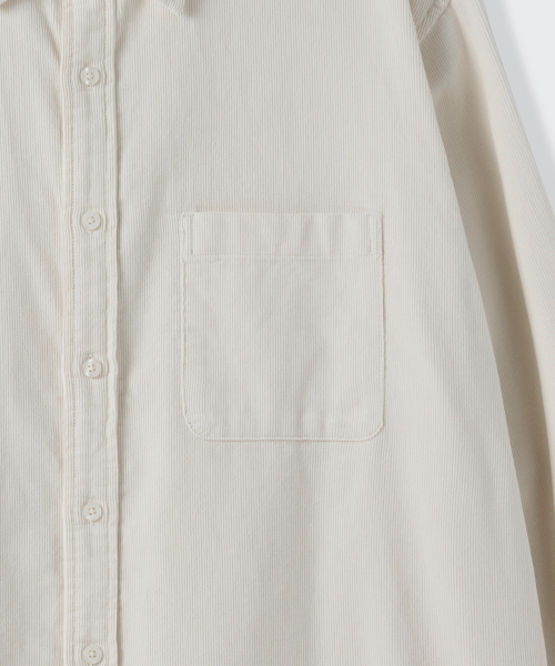 MUSINSA STANDARD（ムシンサスタンダード）の「リラックスド16Wコーデュロイシャツ[クリーム]（シャツ/ブラウス・メンズ・その他・MEDIUM/LARGE/X-LARGE/XX-LARGE）」の2枚目の写真