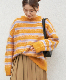 マルチボーダーシャギーニット