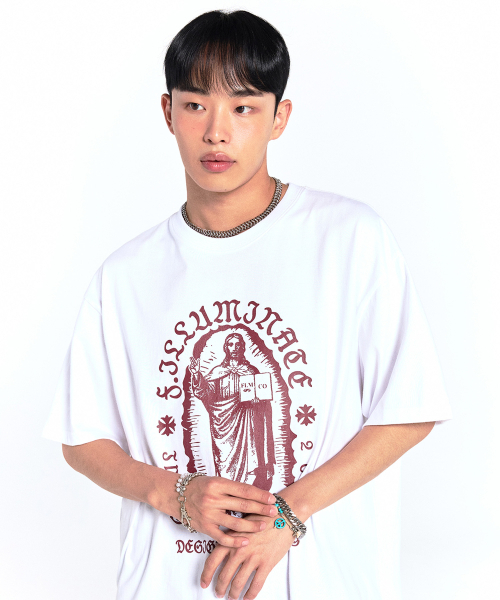 F.ILLUMINATE(フィルミネイト)の「パイオニアラウンドTシャツ-ホワイト(Tシャツ/カットソー・レディース・その他・SMALL/MEDIUM)」の4枚目の写真
