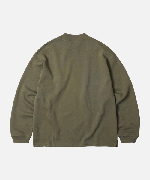 FRIZMWORKS(フリズムワークス)の「REGULAR MOCK NECK TEE _ OLIVE(Tシャツ/カットソー・メンズ・その他・SMALL/MEDIUM/LARGE/X-LARGE)」の2枚目の写真
