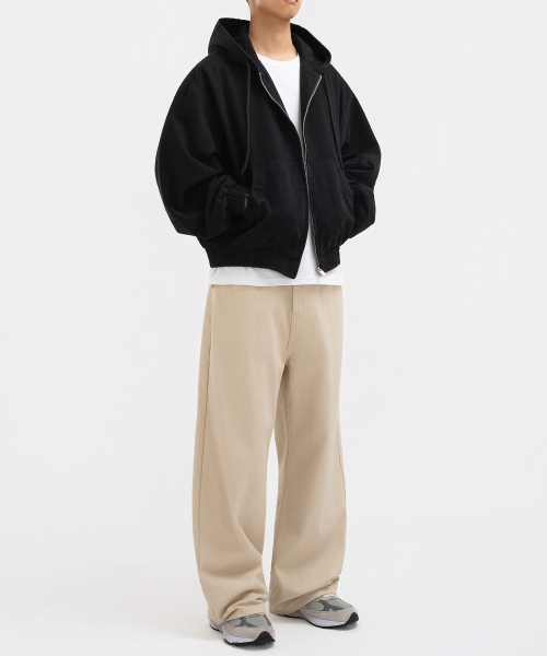 UNDEROFF(アンダーオフ)の「クロップフードジップアップワークジャケットブラック(その他アウター・メンズ・ブラック・MEDIUM/LARGE/X-LARGE)」の10枚目の写真
