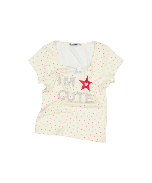 SETUP-EXE（セットアップイーエックスイー）の「HOTFIX RIBBON DOT TOP / BABY YELLOW（Tシャツ/カットソー・レディース・その他・OS）」の2枚目の写真