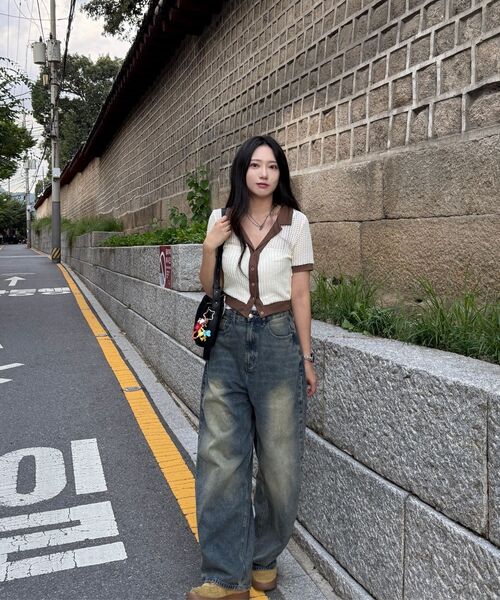 VTWO(ブイツー)の「ヴィンテージウォッシュワイドデニムパンツ(サンドブルー)(BLUE)(デニムパンツ・メンズ・その他・SMALL/MEDIUM/LARGE)」の5枚目の写真