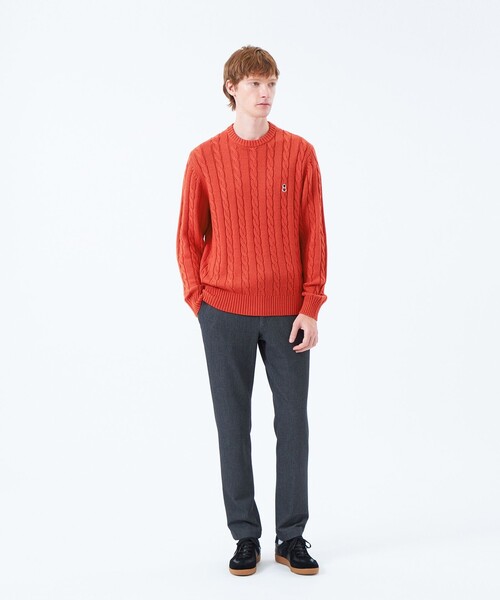 MACKINTOSH PHILOSOPHY（ﾏｯｷﾝﾄｯｼｭ ﾌｨﾛｿﾌｨｰ）の「バッキンガムベア ケーブル クルーネックプルオーバー（ニット/セーター・メンズ・ダークネイビー/パープル系その他2/オレンジ系その他5/チャコールグレー/ブルー・38/40/42）」の10枚目の写真