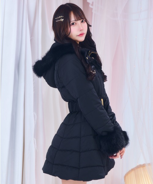 ReAmour ガーリーダウンコート ブラック ガーリーダウンコート（ダウンジャケット/コート）｜ReAmour