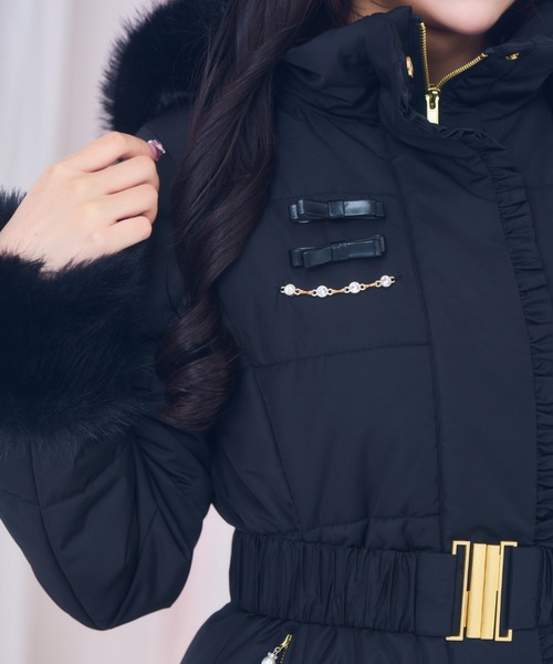 ReAmour ガーリーダウンコート ブラック ガーリーダウンコート（ダウンジャケット/コート）｜ReAmour