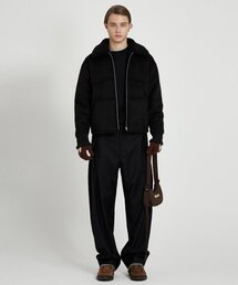 NOHANT（ノアン）の「SUEDE MOUTON ZIP-UP JACKET BLACK（ムートンコート）」