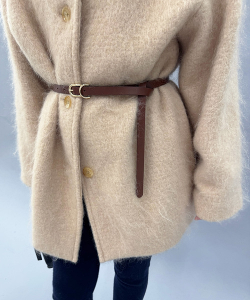 EDIT. FOR LULU（エディットフォールル）の「LULU leather belt slim（ベルト・レディース・ブラウン・FREE）」の2枚目の写真