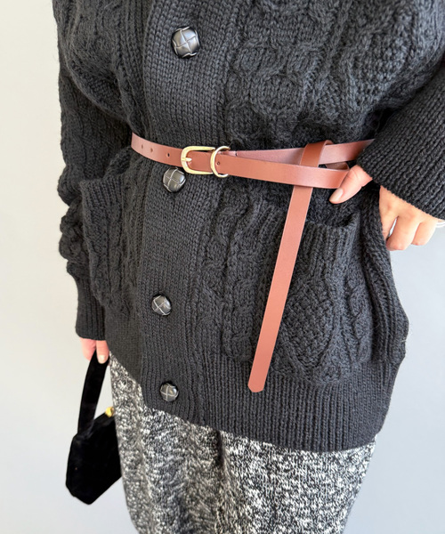 EDIT. FOR LULU（エディットフォールル）の「LULU leather belt slim（ベルト・レディース・ブラウン・FREE）」の4枚目の写真