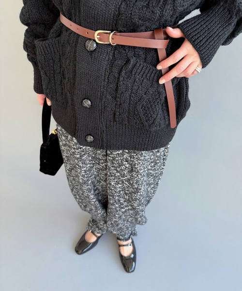 EDIT. FOR LULU（エディットフォールル）の「LULU leather belt slim（ベルト・レディース・ブラウン・FREE）」の5枚目の写真