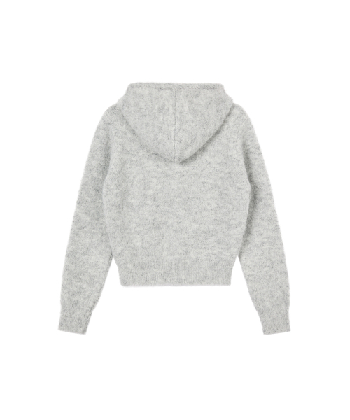 Rest&Recreation(レストアンドレクリエーション)の「HAIRY KNIT HOOD ZIP-UP - LIGHT GREY(ニット/セーター・レディース・その他・ONE)」の9枚目の写真