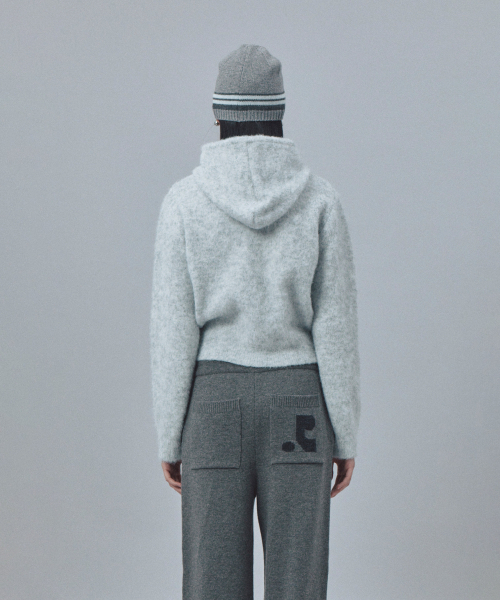 Rest&Recreation(レストアンドレクリエーション)の「HAIRY KNIT HOOD ZIP-UP - LIGHT GREY(ニット/セーター・レディース・その他・ONE)」の11枚目の写真