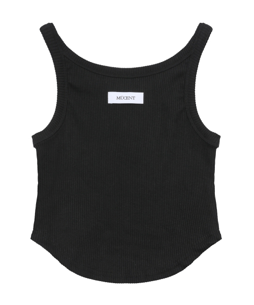 MUCENT(ムセント)の「エババックディテールクルミクロップスリーブレスナシ(2カラー)(Tシャツ/カットソー・レディース・ブラック/ホワイト・FREE)」の7枚目の写真