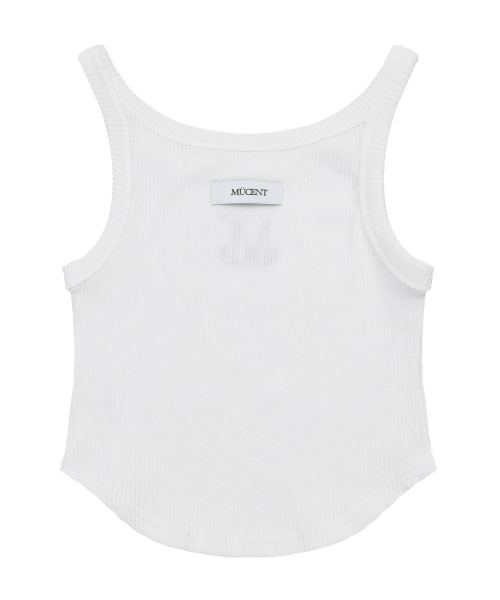 MUCENT(ムセント)の「エババックディテールクルミクロップスリーブレスナシ(2カラー)(Tシャツ/カットソー・レディース・ブラック/ホワイト・FREE)」の12枚目の写真