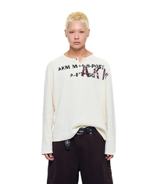 AAKAM（アーカム）の「Waffle Henry Neck Long Sleeve (Ivory)（T