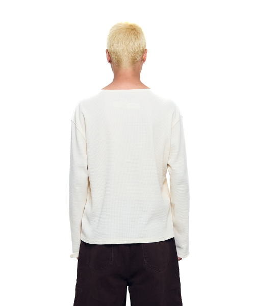 AAKAM（アーカム）の「Waffle Henry Neck Long Sleeve (Ivory)（Tシャツ/カットソー・レディース・その他・1/2）」の8枚目の写真