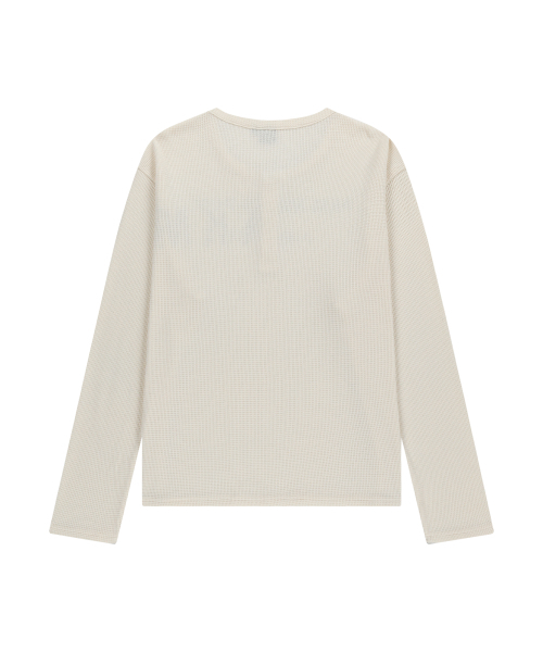 AAKAM（アーカム）の「Waffle Henry Neck Long Sleeve (Ivory)（Tシャツ/カットソー・レディース・その他・1/2）」の10枚目の写真