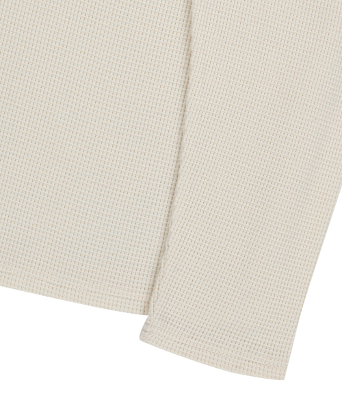 AAKAM（アーカム）の「Waffle Henry Neck Long Sleeve (Ivory)（Tシャツ/カットソー・レディース・その他・1/2）」の12枚目の写真