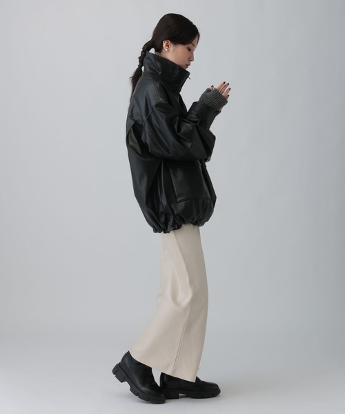 LEPSIM（レプシィム）の「ニットアームウォーマー　598103（アームカバー・レディース・グリーン/チャコールグレー・ONE SIZE）」の7枚目の写真