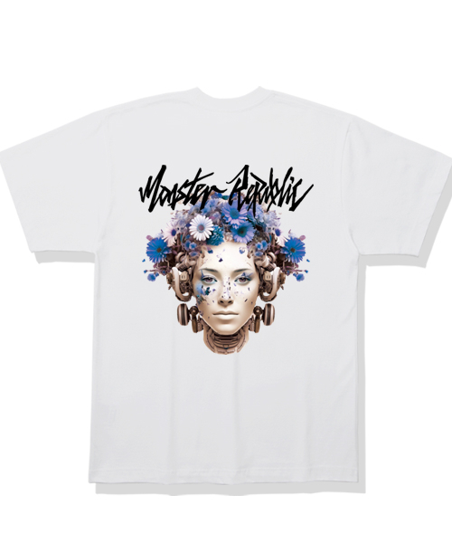 MONSTER REPUBLIC(モンスターリパブリック)の「サイバーフラワー ミッドナイトブルー Tシャツ ホワイト(Tシャツ/カットソー・レディース・その他・LARGE/MEDIUM/SMALL/X-LARGE)」の1枚目の写真