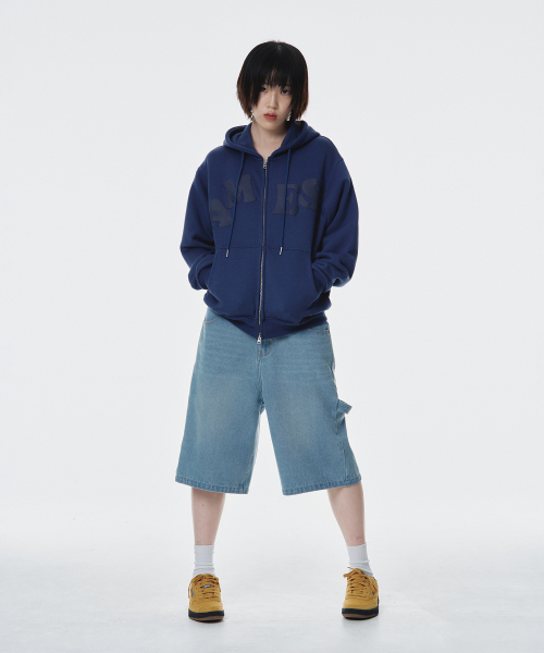 AMESWORLDWIDE(アメスワールドワイド)の「BIG TYPO HOODIE ZIP UP BLUE(パーカー・メンズ・その他・SMALL/MEDIUM/LARGE)」の6枚目の写真