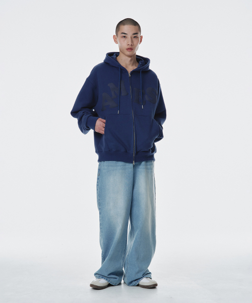 AMESWORLDWIDE(アメスワールドワイド)の「BIG TYPO HOODIE ZIP UP BLUE(パーカー・メンズ・その他・SMALL/MEDIUM/LARGE)」の7枚目の写真
