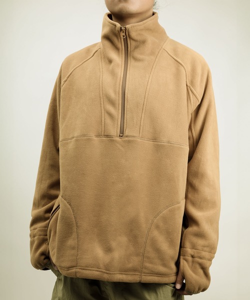 S'more(スモア)の「Half zip fleece pullover ハーフジップフリースプルオーバー (AW)(スウェット・レディース・ベージュ/ホワイト・SMALL/LARGE/MEDIUM/X-LARGE)」の7枚目の写真