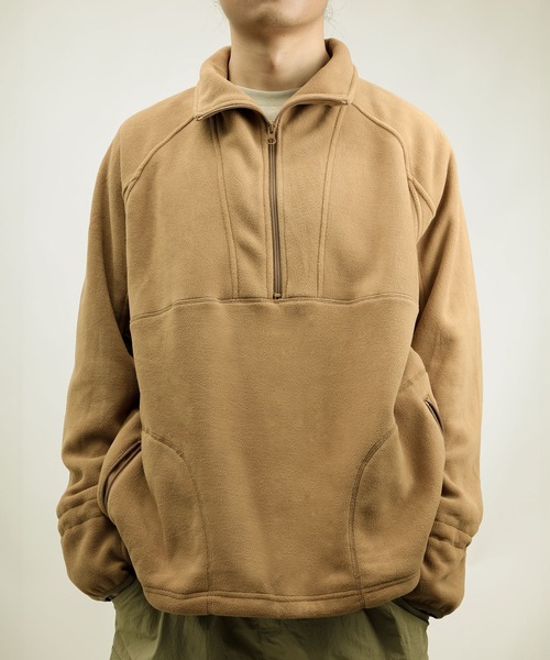 S'more(スモア)の「Half zip fleece pullover ハーフジップフリースプルオーバー (AW)(スウェット・レディース・ベージュ/ホワイト・SMALL/LARGE/MEDIUM/X-LARGE)」の9枚目の写真
