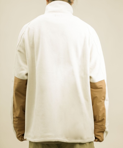 S'more(スモア)の「Half zip fleece pullover ハーフジップフリースプルオーバー (AW)(スウェット・レディース・ベージュ/ホワイト・SMALL/LARGE/MEDIUM/X-LARGE)」の6枚目の写真