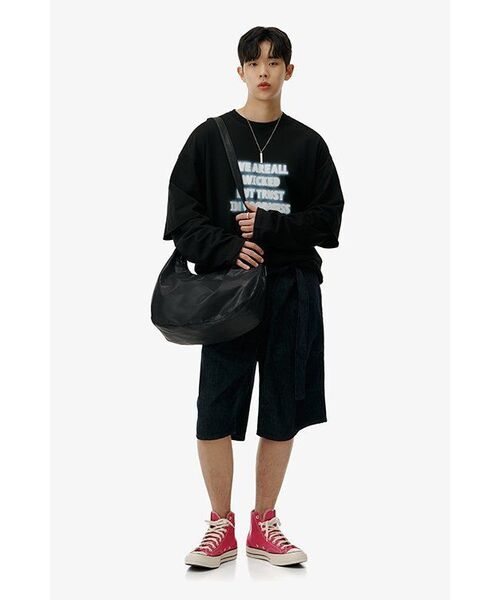 HAH ARCHIVE（ハーアーカイブ）の「[After Pray Edition] Crescent Coated Hobo Bag (Black)（メッセンジャーバッグ・レディース・その他・FREE）」の13枚目の写真