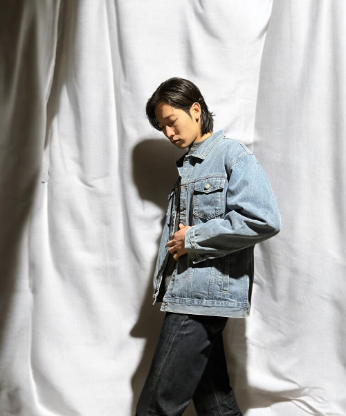 BORN SLIPPY(ボーンスリッピー)の「Basic Washing Denim Jacket (Blue)(デニムジャケット・メンズ・その他・FREE)」の4枚目の写真