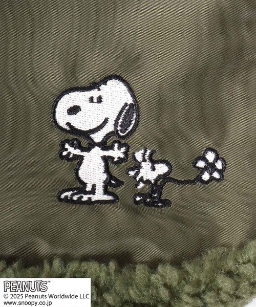 PEANUTS(ピーナッツ)の「PEANUTS SNOOPY(ピーナッツ スヌーピー)キャラクターワンポイント刺繍 ボア使いミニショルダーバッグ(ショルダーバッグ・レディース・カーキ/ブラック・FREE)」の15枚目の写真