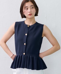 ペプラム」に該当するトップス（ブルー・ネイビー/青色系・フリル