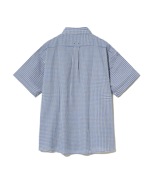 Diamond Layla(ダイアモンドレイラ)の「Gingham Check 1/2 shirt S143 Blue(シャツ/ブラウス・レディース・その他・LARGE/MEDIUM/SMALL/X-LARGE)」の2枚目の写真
