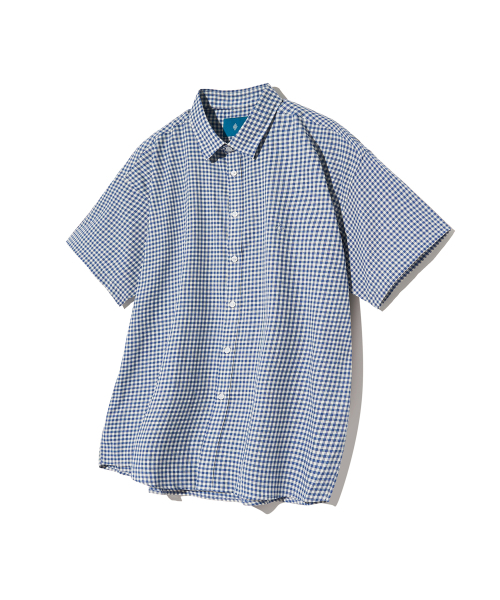 Diamond Layla(ダイアモンドレイラ)の「Gingham Check 1/2 shirt S143 Blue(シャツ/ブラウス・レディース・その他・LARGE/MEDIUM/SMALL/X-LARGE)」の3枚目の写真