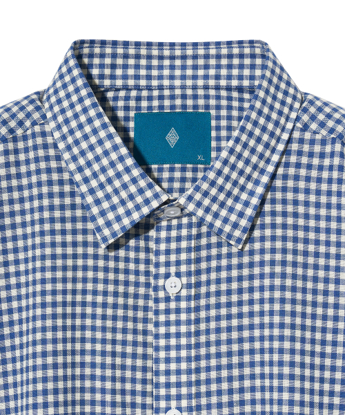 Diamond Layla(ダイアモンドレイラ)の「Gingham Check 1/2 shirt S143 Blue(シャツ/ブラウス・レディース・その他・LARGE/MEDIUM/SMALL/X-LARGE)」の4枚目の写真