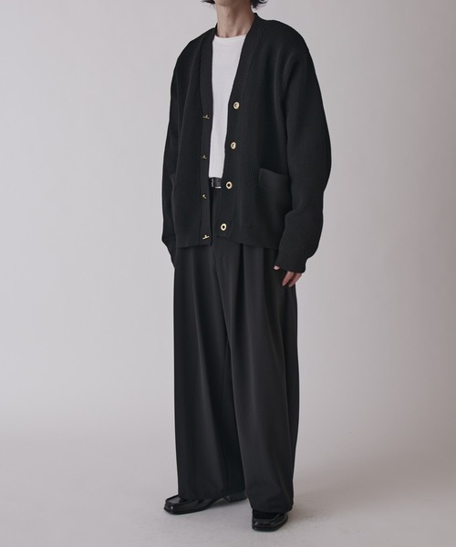 Lui's（ルイス）の「ダブルクロスベーシックカーブパンツ（スラックス・メンズ・ライトグレー/ネイビー/ブラック・M/S）」の7枚目の写真