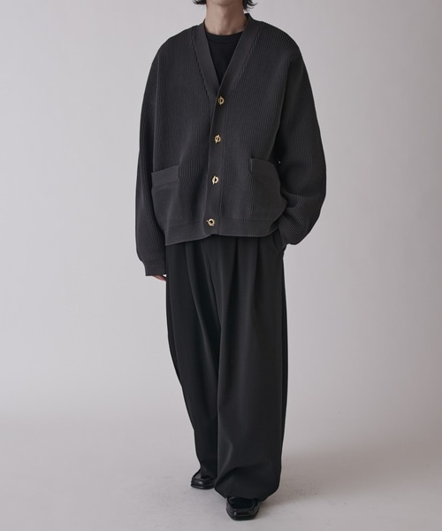 Lui's（ルイス）の「ダブルクロスベーシックカーブパンツ（スラックス・メンズ・ライトグレー/ネイビー/ブラック・M/S）」の8枚目の写真