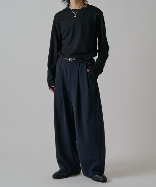 Lui's(ルイス)の「ダブルクロスベーシックカーブパンツ(スラックス・メンズ・ライトグレー/ネイビー/ブラック・M/S)」の16枚目の写真