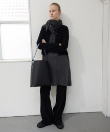 LEVAR（レバー）の「Wool Knit Mini Dress - Charcoal（ワンピース）」