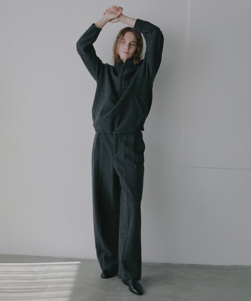 MANOF(マノフ)の「BOUCLE WIDE PANTS(その他パンツ・レディース・アイボリー/チャコールグレー・M/S)」の22枚目の写真