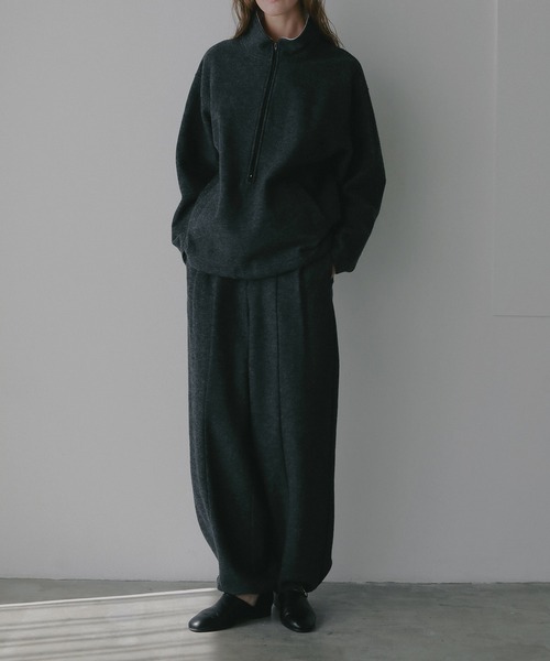 MANOF(マノフ)の「BOUCLE WIDE PANTS(その他パンツ・レディース・アイボリー/チャコールグレー・M/S)」の15枚目の写真