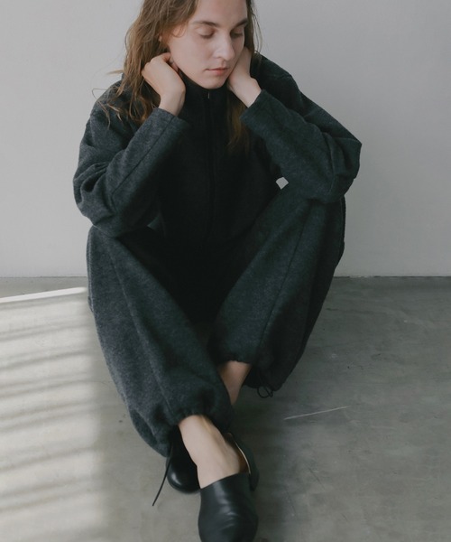 MANOF(マノフ)の「BOUCLE WIDE PANTS(その他パンツ・レディース・アイボリー/チャコールグレー・M/S)」の20枚目の写真
