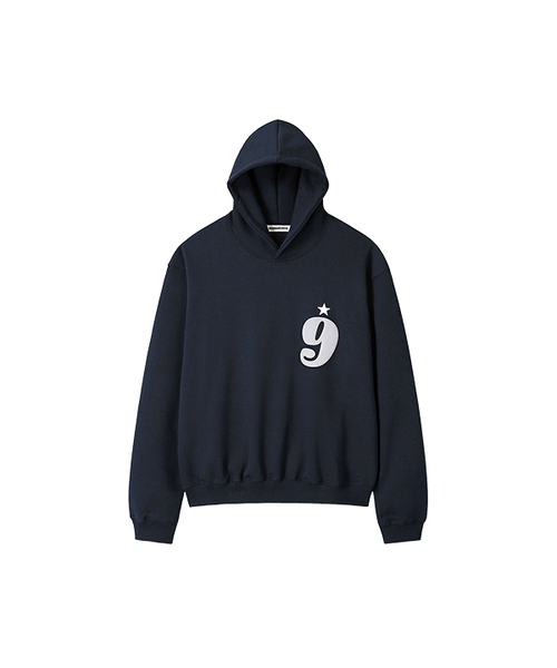 9999ARCHIVE(9999アーカイブ)の「9 Star Logo Hoodie(パーカー・レディース・ネイビー・1/2/3)」の1枚目の写真