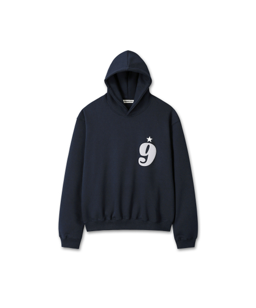 9999ARCHIVE(9999アーカイブ)の「9 Star Logo Hoodie(パーカー・レディース・ネイビー・1/2/3)」の2枚目の写真